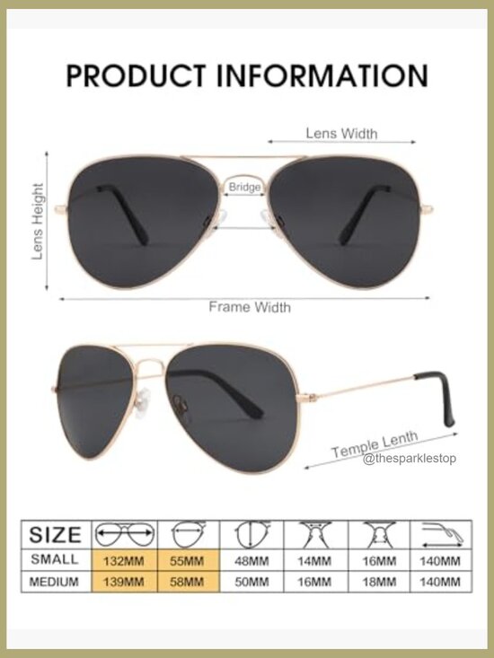 Polarized Aviator Sunglasses with UV400 Protection, Lightweight Metal Frame main image 4